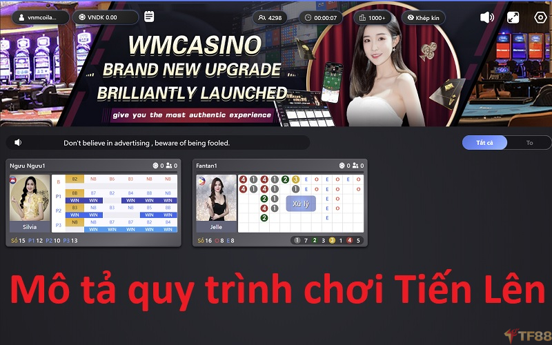 Mẹo chơi Tiến Lên siêu hay dành cho Newbie TF88 Mô tả quy trình chơi Tiến Lên online